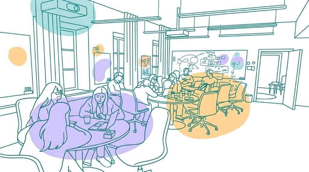 Illustration av AI-kurs och workshop