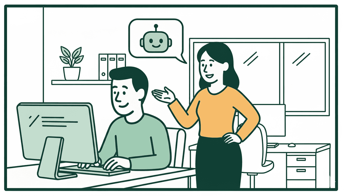 Coachingrelation - Illustration av partnerskap sida vid sida