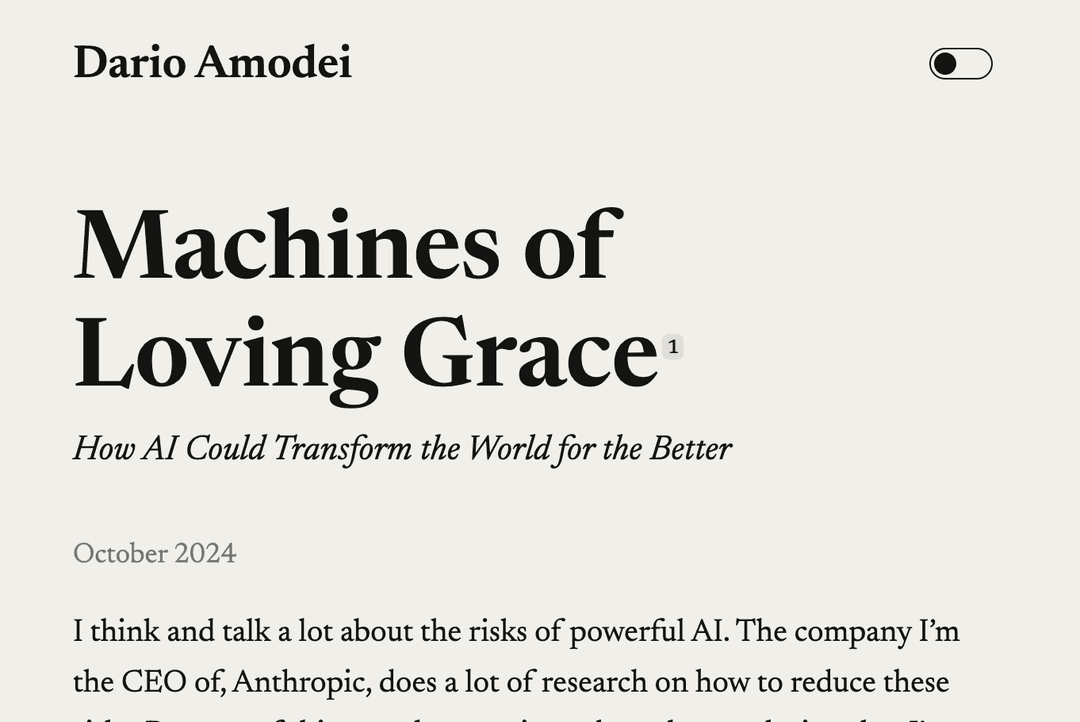 Reflections on Dario Amodei's Essay