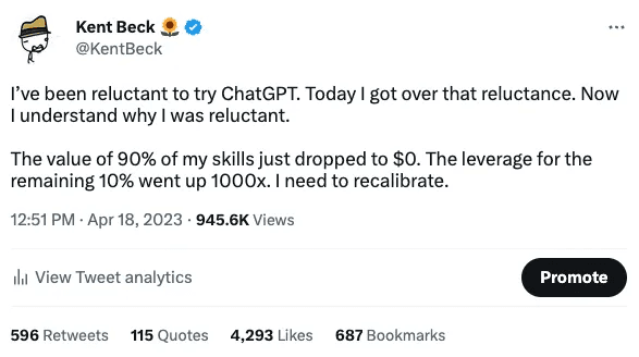 AI Can Now Do Part of Your Job, Time to Recalibrate